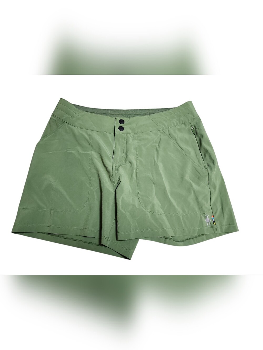 Smartwool Womens Merino Sport Hike Shorts In Fern Green Size Medium. Like New.
